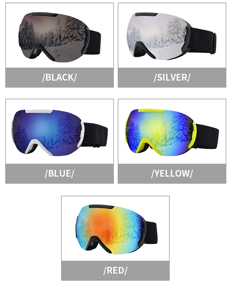 Anlorr Small Wholesale Frameless Designer Mirrored Snowboard Glasses Snow Eyewear Ski Goggles