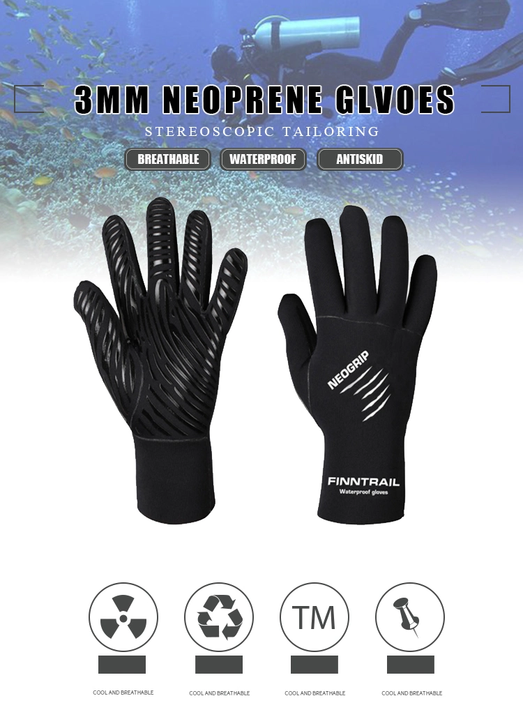 Diving Gloves Customized Logo Neoprene Cold Water 1.5mm 3mm 4mm 5mm Scuba Swimming Diving Gloves