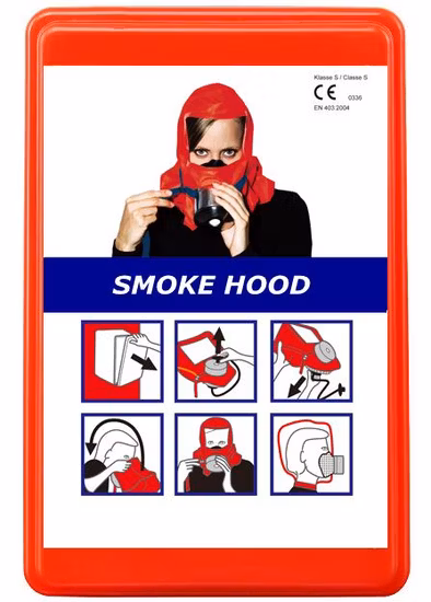 PPE - Máscara de emergencia para escape de incendios - Equipo de protección personal para escape de incendios